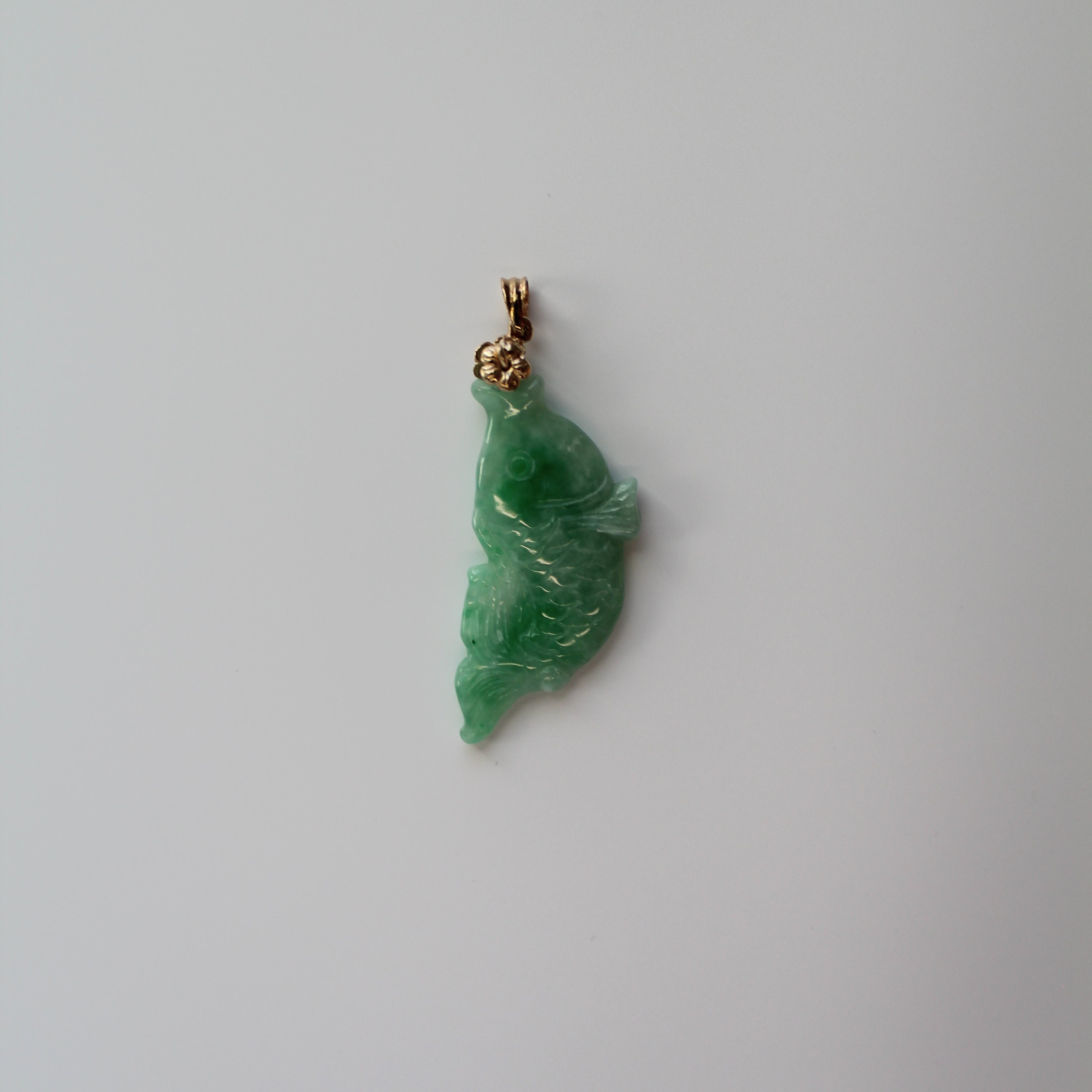 Fish Pendant 18K Gold Bail