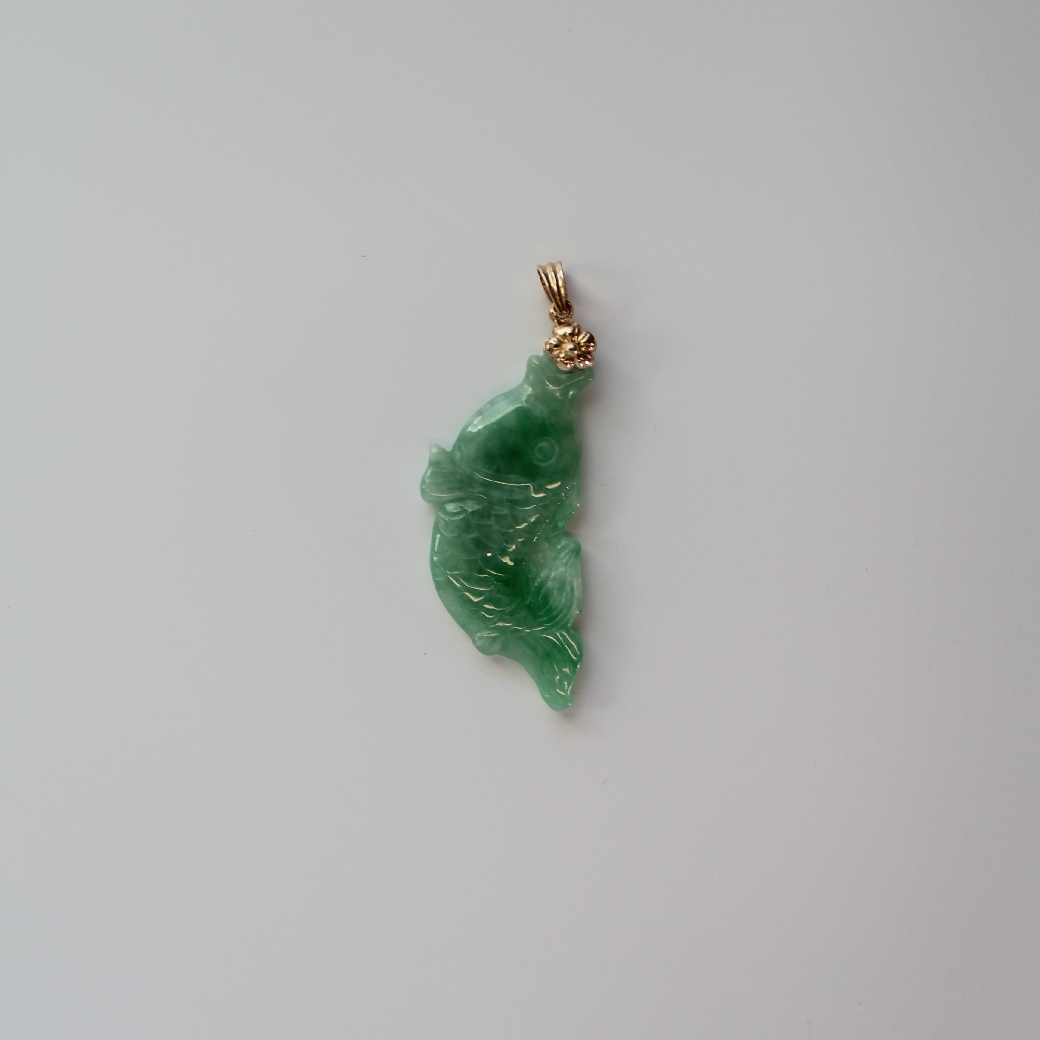 Fish Pendant 18K Gold Bail